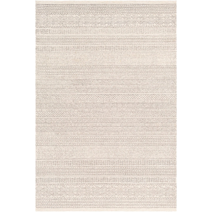 Lansing Geometric Hand-Tufted Wool Gray/Cream Area Rug Steelside™ Rug Size: Rectangle 3' x 5'
