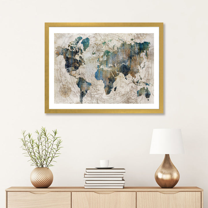 Celestial Map by Isabelle Z - Painting Print The Twillery Co.® Size: 24" H x 32" W x 1" D Format: Gold Framed Paper