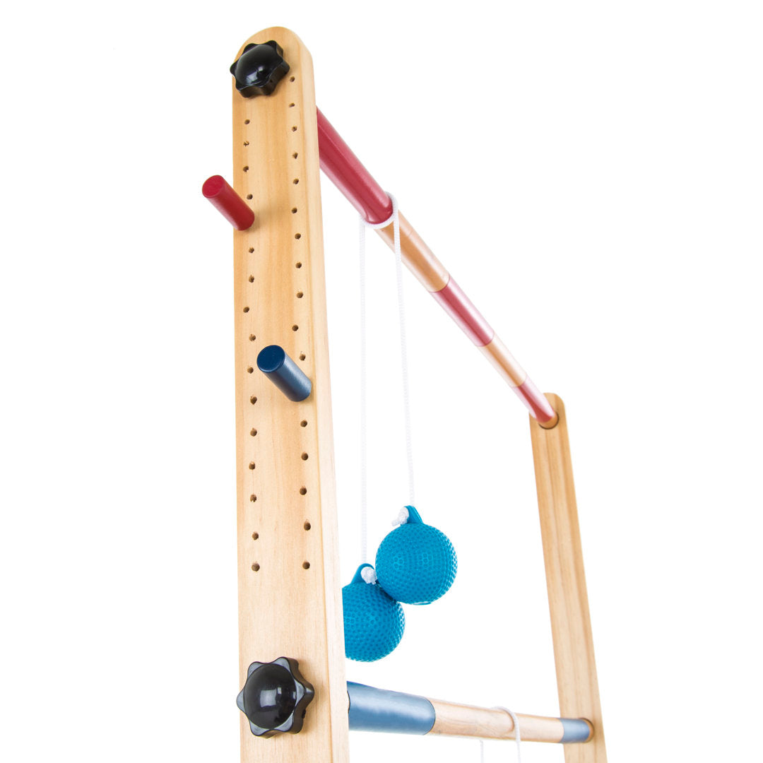 Hey Play Solid Wood Ladder Toss Set with Carrying Case Backyard Activity for BBQ or Tailgate Hey! Play!