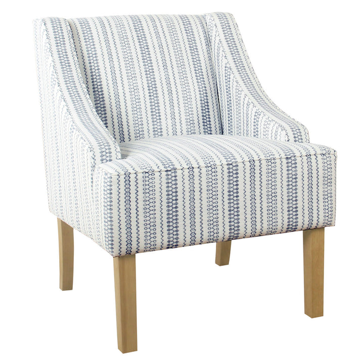 Adona Accent Chair Mistana™ Fabric: Blue/White Farmhouse Stripe 100% Cotton