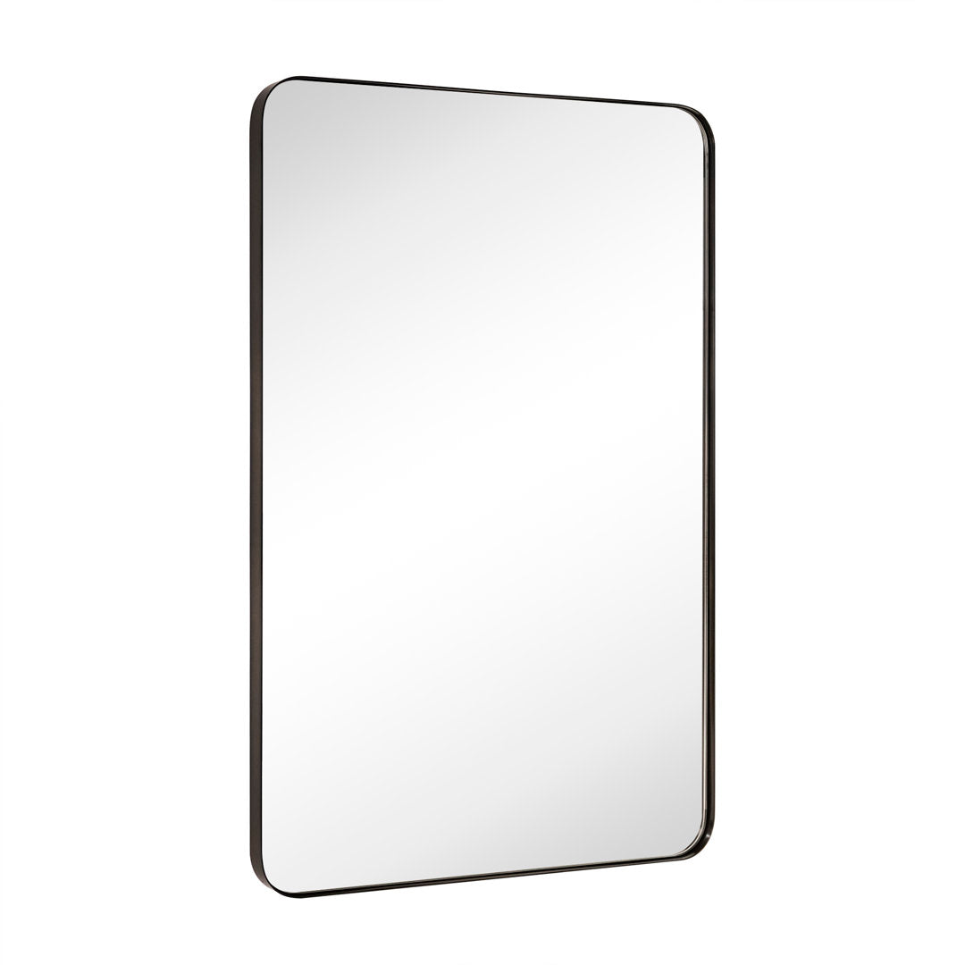 Kengston Modern & Contemporary Rectangular Bathroom Vanity Mirrors 17 Stories Size: 36" x 24" Finish: Oil Rubbed Bronze