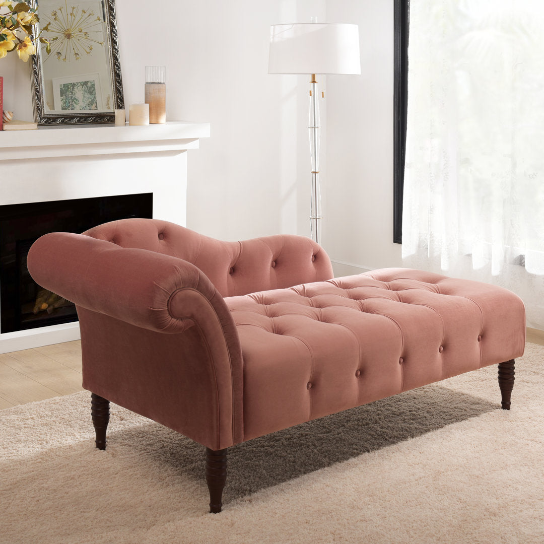 Kannon Tufted Right-Arm Chaise Lounge Willa Arlo™ Interiors Fabric: Ash Rose Velvet
