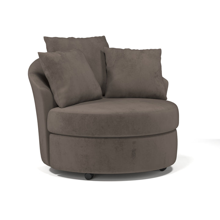 Alsup Barrel Chair Andover Mills™ Fabric: Bulldozer Pewter
