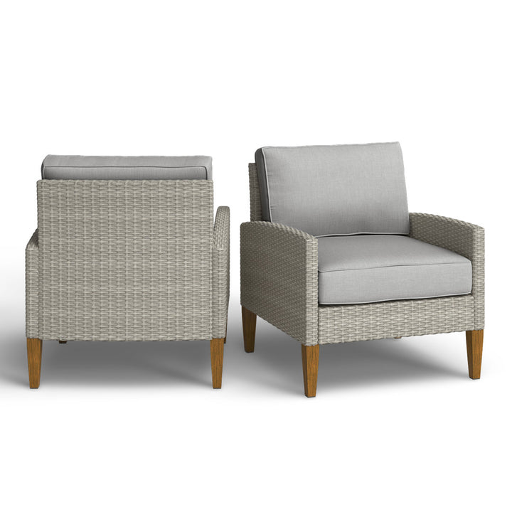 Gabor Patio Chair with Cushions (Set of 2) Birch Lane™ Cushion Color: Gray