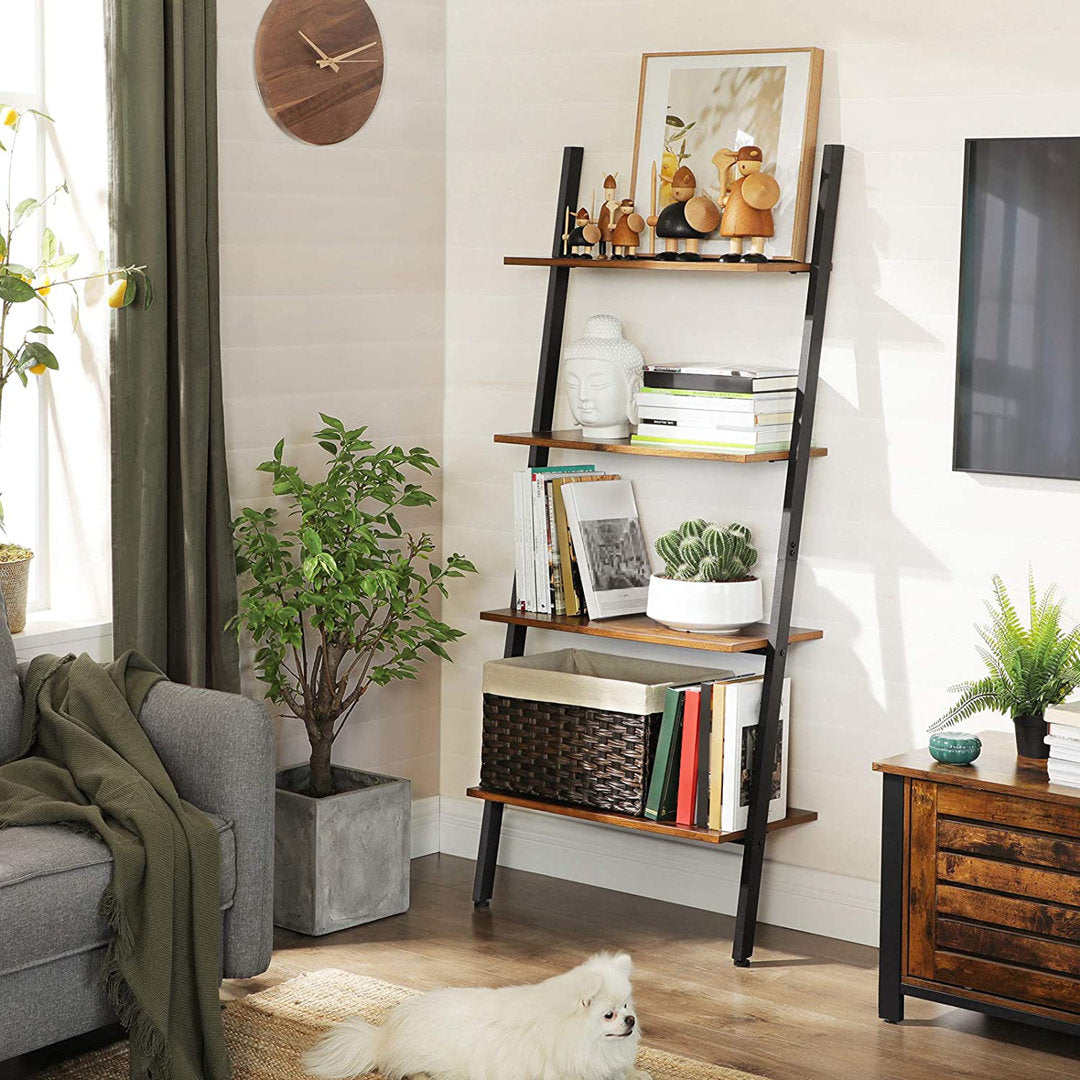 Ciotti 59.1" H x 25.19" W Ladder Bookcase George Oliver Color: Brown
