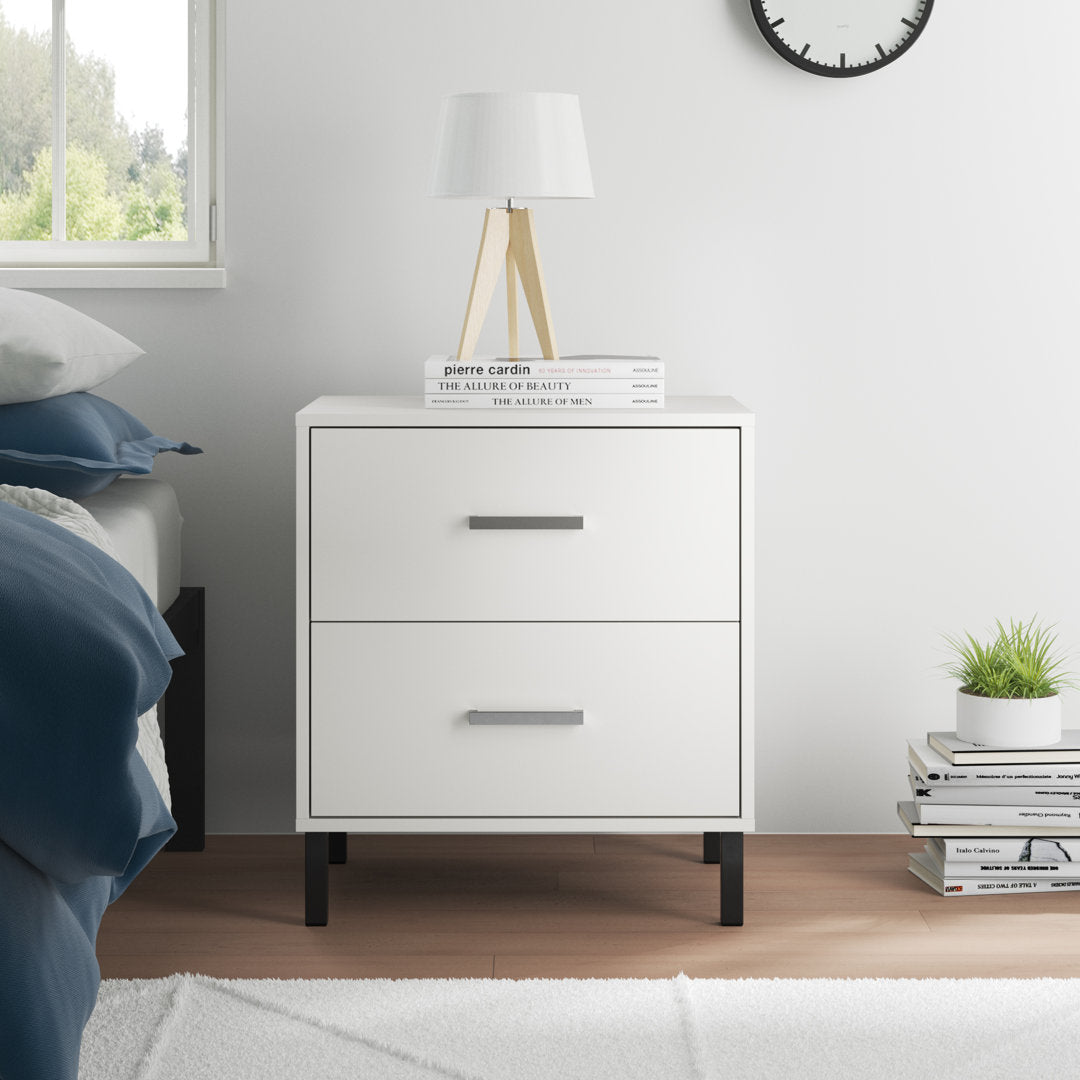 Alexei 2 - Drawer Nightstand Zipcode Design™ Color: White