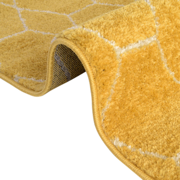 Debrodie Geometric Yellow Area Rug George Oliver Rug Size: Rectangle 3'3" x 5'3"