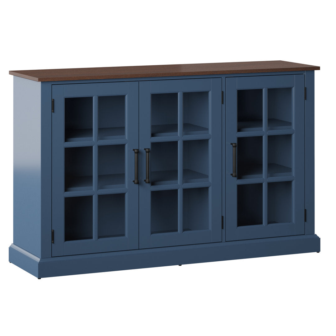 Truby 55" Wide Sideboard Laurel Foundry Modern Farmhouse® Color (Base/Top): Fontana Blue/Brown