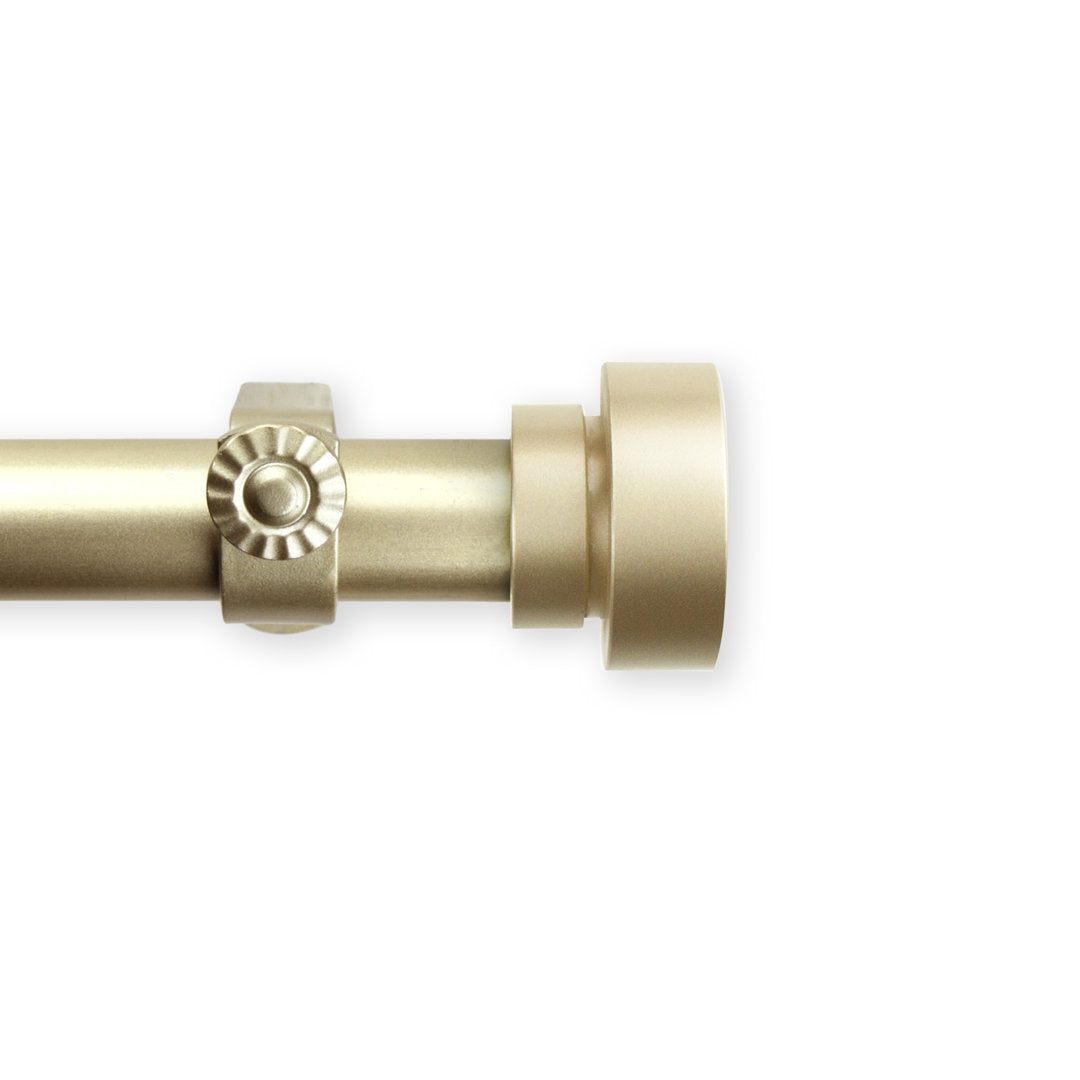 New Hartford Adjustable 1" Single Curtain Rod Greyleigh™ Size: 160" – 240" Finish: Light Gold