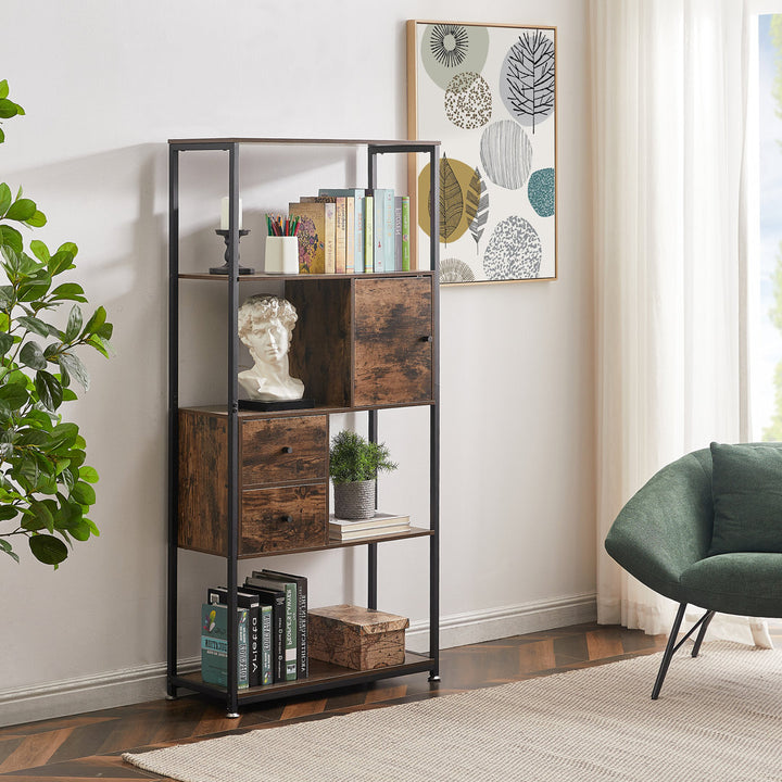 Mullica 31" W Steel Standard Bookcase 17 Stories