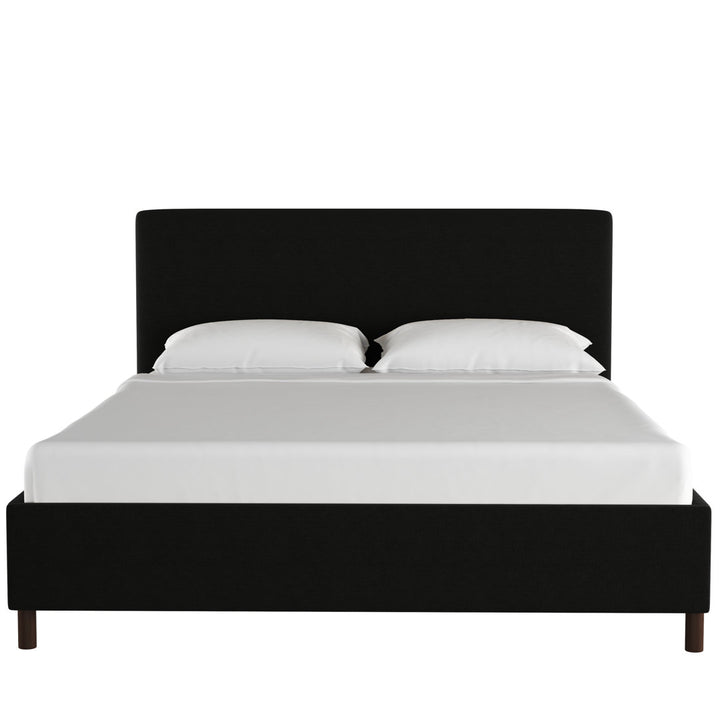 Pyburn Upholstered Low Profile Platform Bed Mercury Row® Color: Linen Black Size: King
