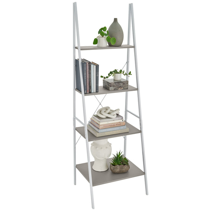 ClosetMaid Industrial 4-Tier Ladder Bookcase ClosetMaid Color: Taupe/White