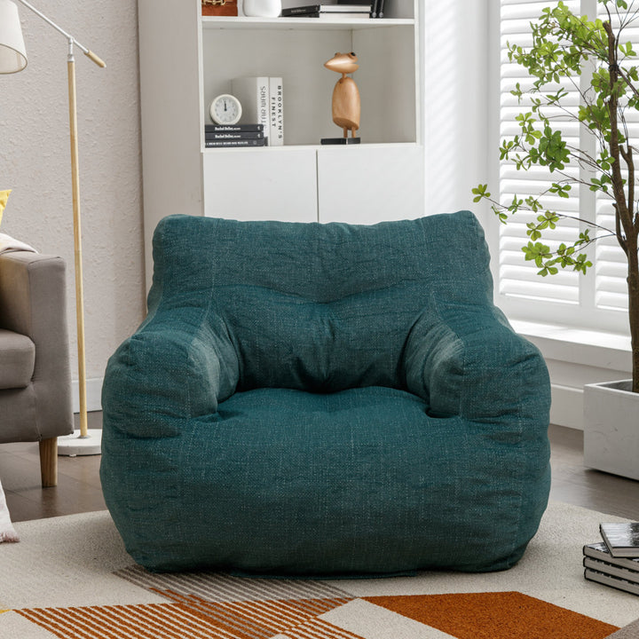 Medium Bean Bag Chair Viv + Rae™ Body Fabric: Green Linen