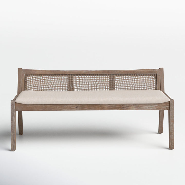 Donner Cane Back Cushioned Bench Joss & Main