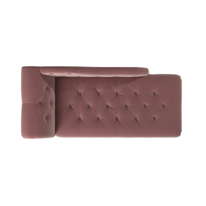 Kannon Tufted Right-Arm Chaise Lounge Willa Arlo™ Interiors Fabric: Ash Rose Velvet