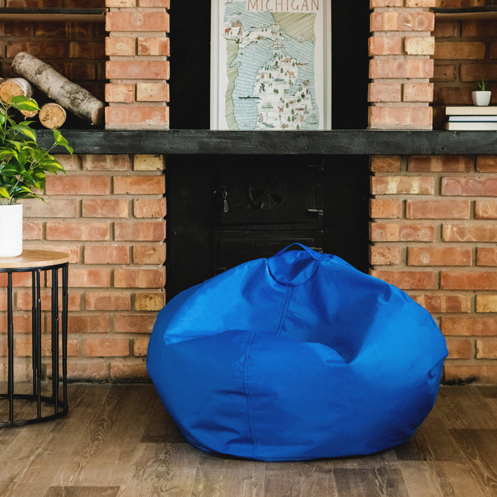 Big Joe Classic Bean Bag Chair Big Joe Size: 16"H x 27.5"W x 27.5"D Fabric: Sapphire Polyester Blend