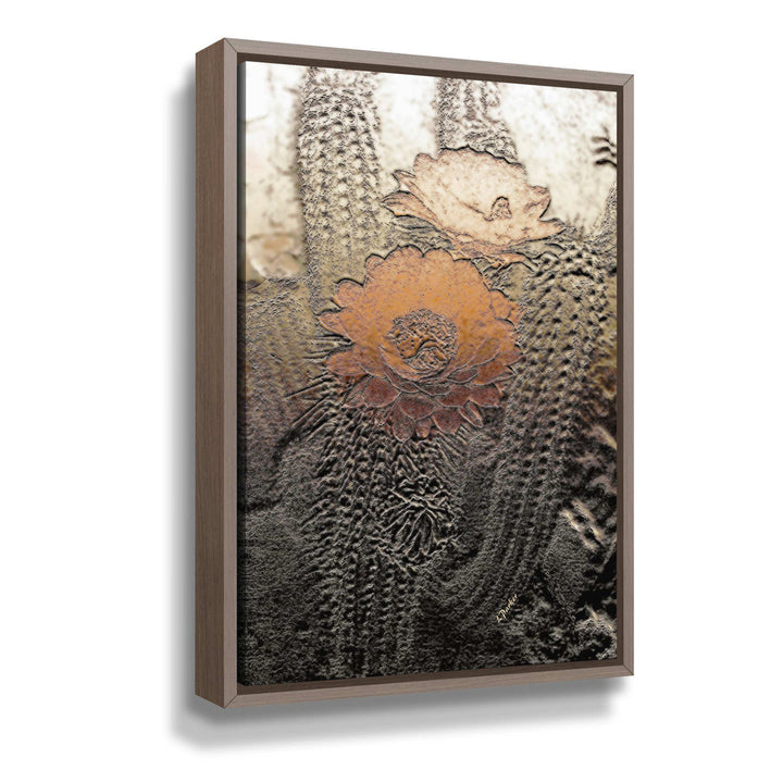 Prickley Desert Flora by Linda Parker Graphic Art on Canvas Union Rustic Size: 24" H x 16" W x 2" D Format: Walnut Floater Frame