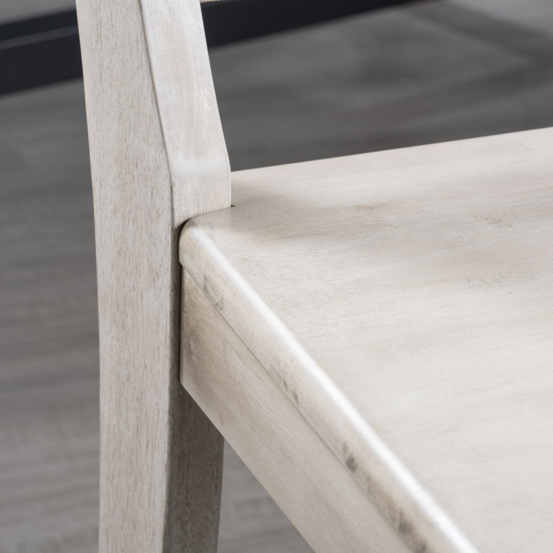 Hitz Solid Wood Cross Back Side Chair (Set of 2) Charlton Home® Color: Light Gray