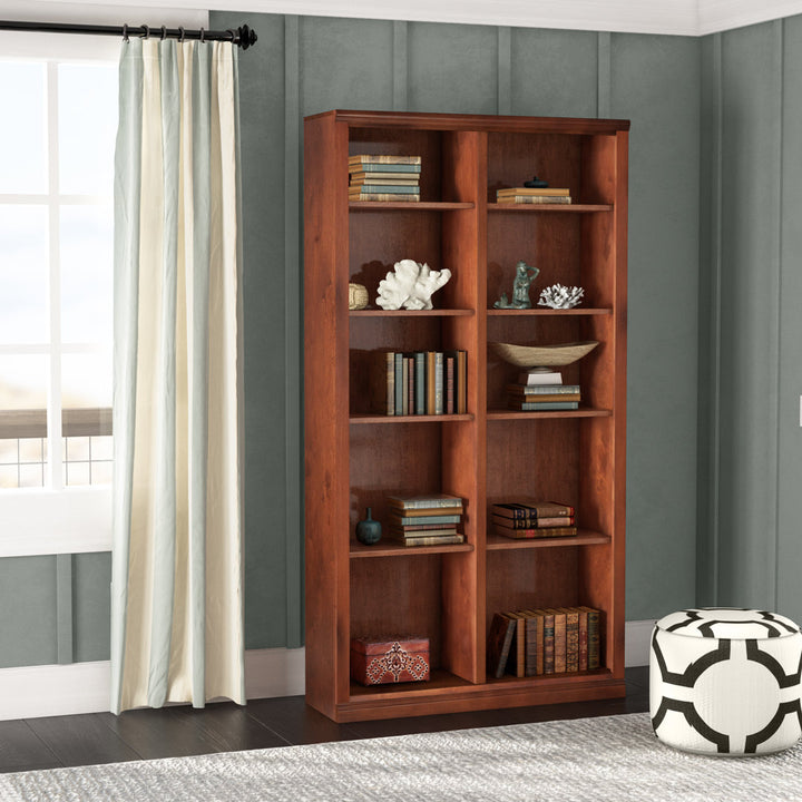 Coastal Double Wide Standard Bookcase Eagle Furniture Manufacturing Size: 48" H x 45" W x 13.75" D Door Type: None, Finish: European Ivory