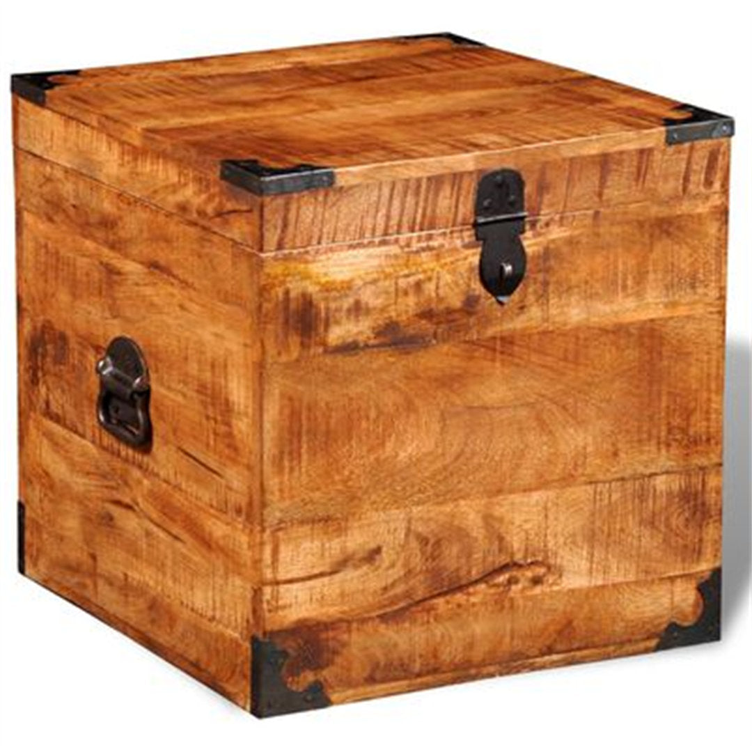 Storage Chest Cubic Rough Mango Wood Williston Forge