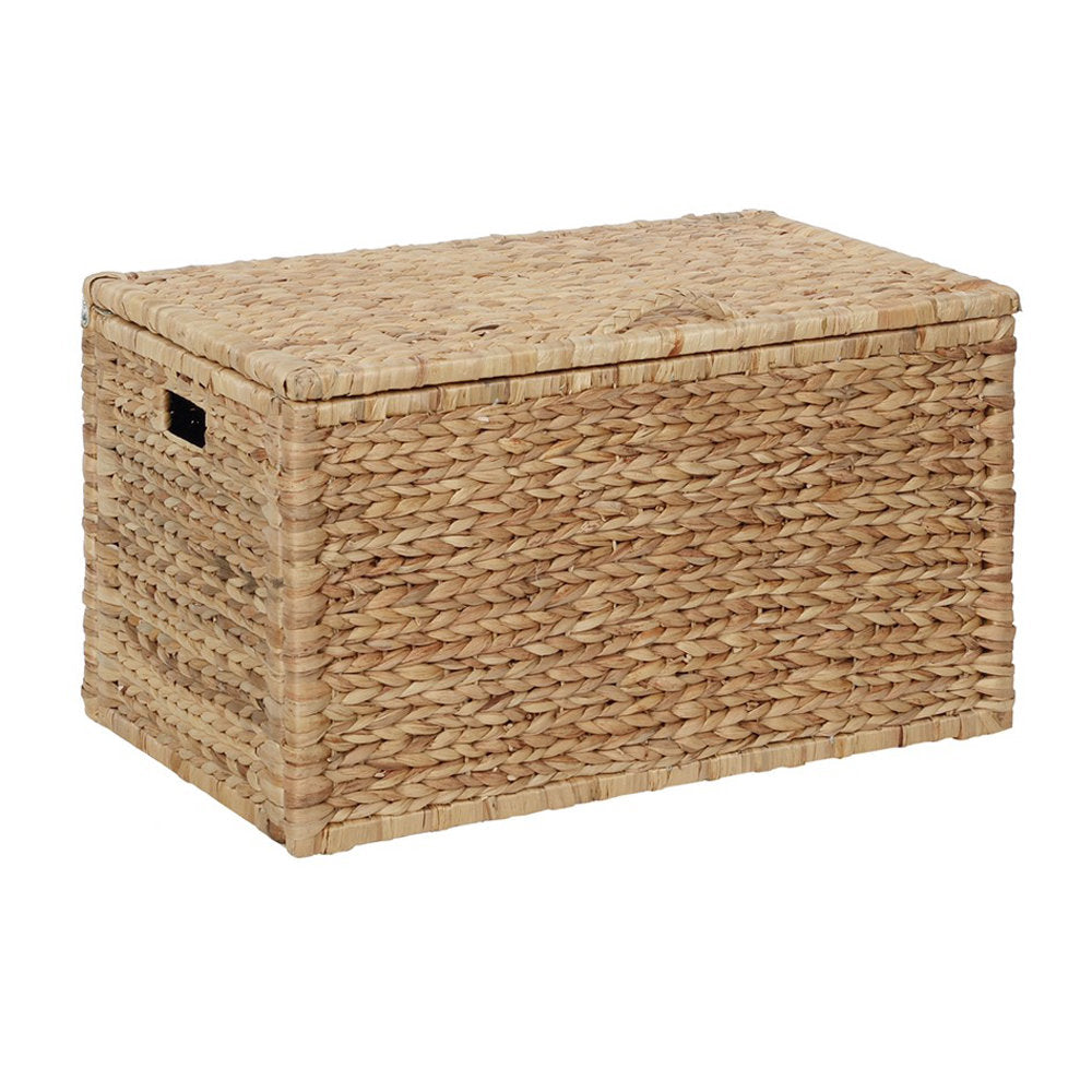Ved Heavy-duty Water Hyacinth Wicker Storage Trunk with Metal Frame Highland Dunes Color: Natural
