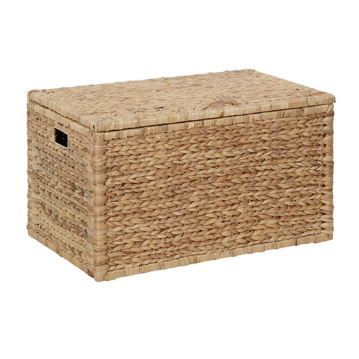 Ved Heavy-duty Water Hyacinth Wicker Storage Trunk with Metal Frame Highland Dunes Color: Natural