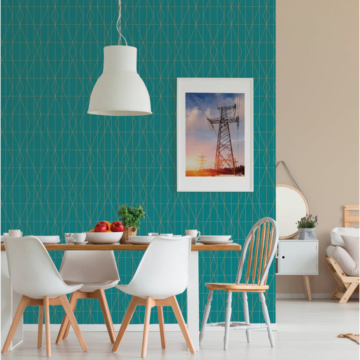 Bohan 33' L x 20.5' W Wallpaper Roll AllModern Color: Teal