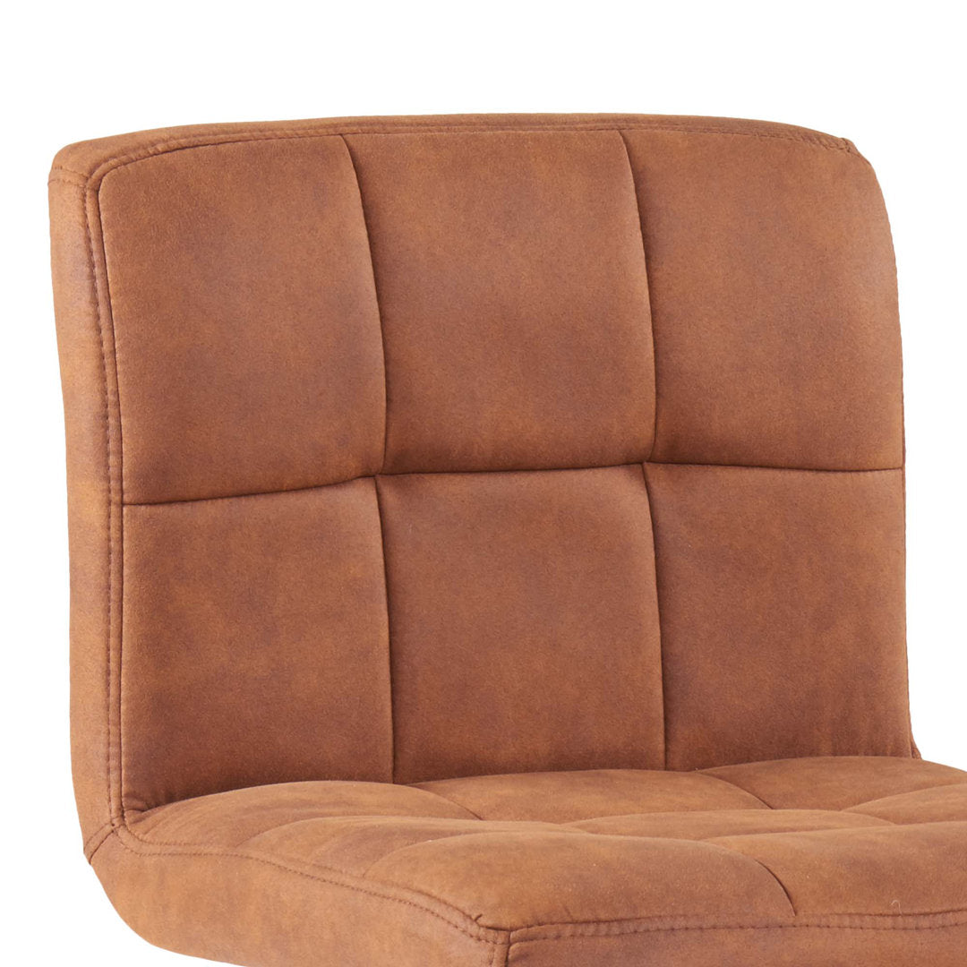 Amjed Swivel Adjustable Height Bar Stool (Set of 2) Latitude Run® Upholstery: Brown