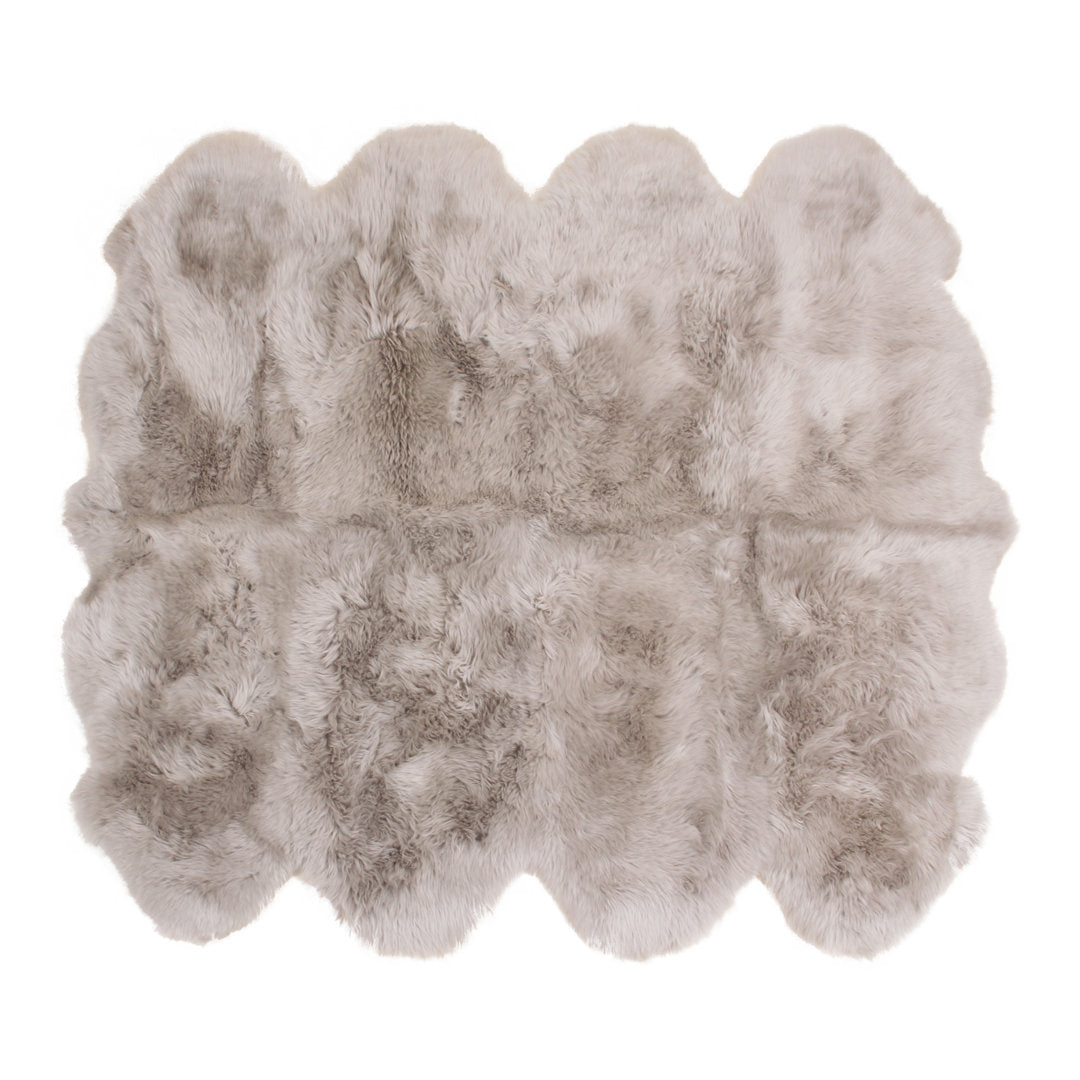 Kowal Sheepskin Area Rug in Chateau Gray Joss & Main Rug Size: Novelty 5'6" x 7'