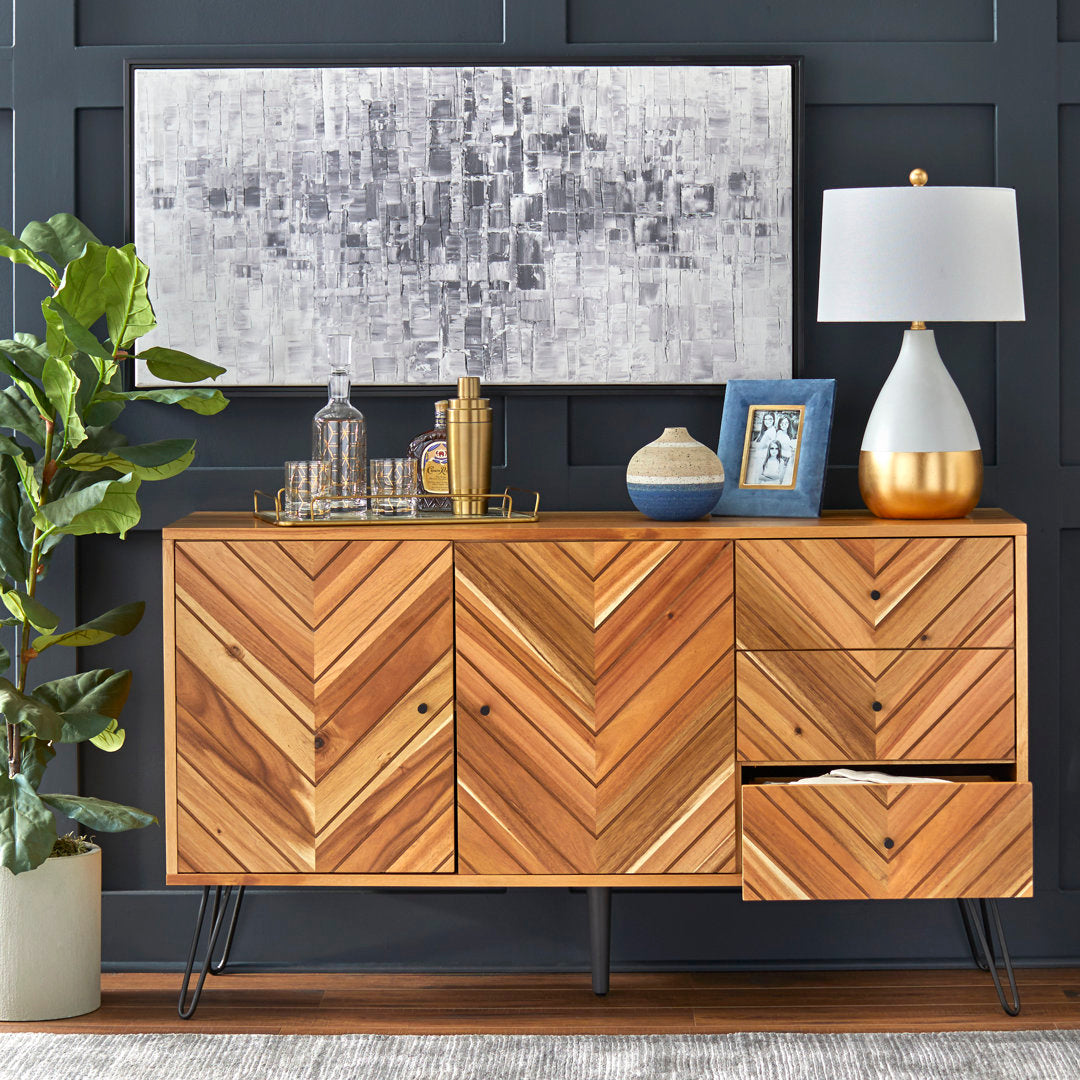 Keira 2 Door 3 Drawer Buffet Mercury Row®