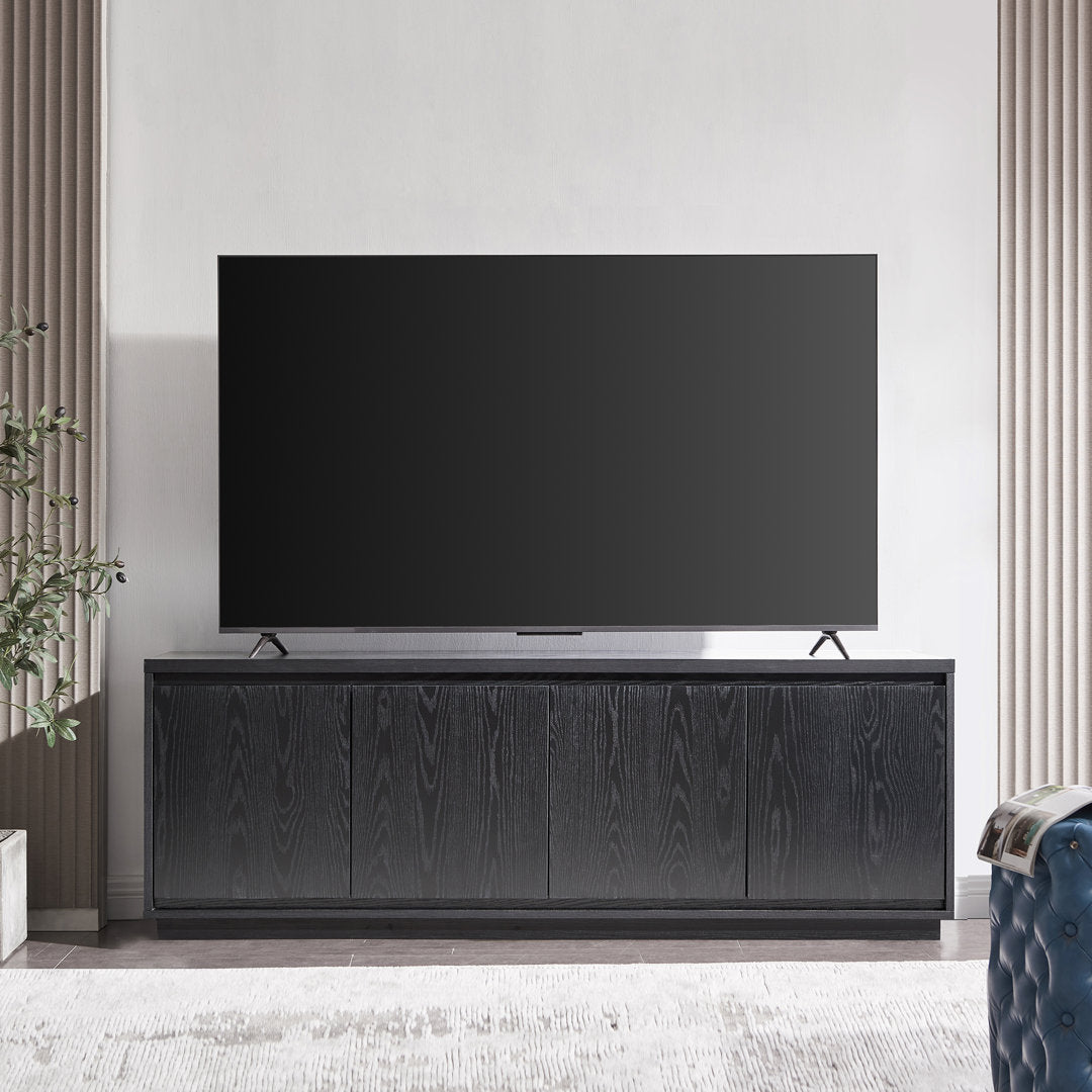 Presque TV Stand for TVs up to 78" Wade Logan® Color: Black Grain