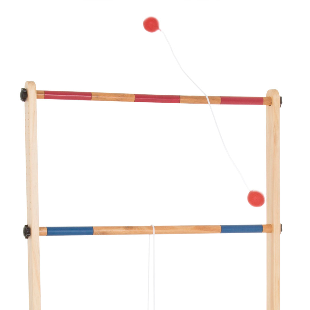 Hey Play Solid Wood Ladder Toss Set with Carrying Case Backyard Activity for BBQ or Tailgate Hey! Play!