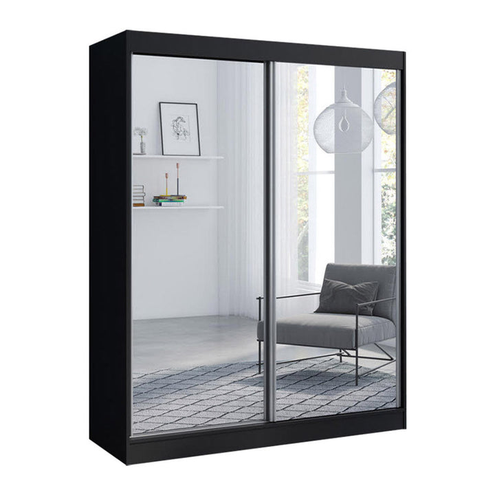 Jelinek Armoire Orren Ellis Color: Black Size: 80" H x 47" W x 25.5" D