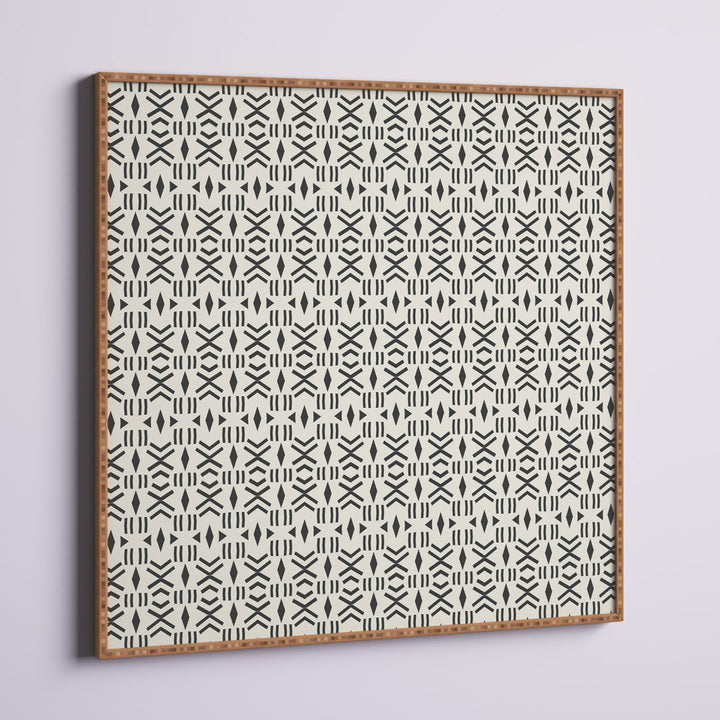Geo Mudcloth by Holli Zollinger - Picture Frame Graphic Art Print on Wood Dakota Fields Size: 30" H x 30" W x 1" D