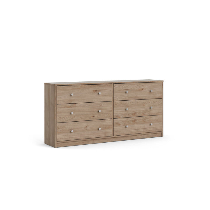 Guilford 6 Drawer 56.34" W Double Dresser Wade Logan® Color: Jackson Hickory