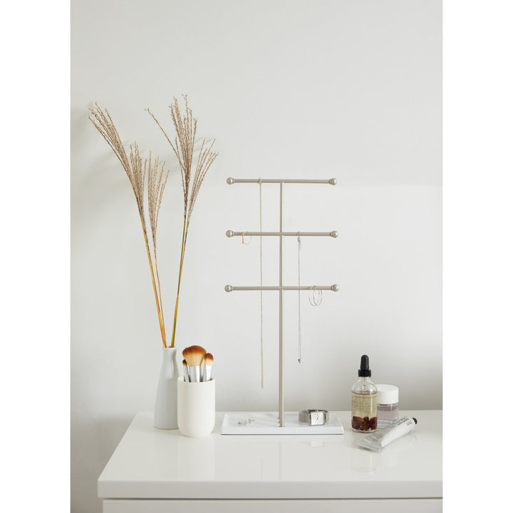 Trigem Jewelry Stand Umbra Finish: White/Nickel