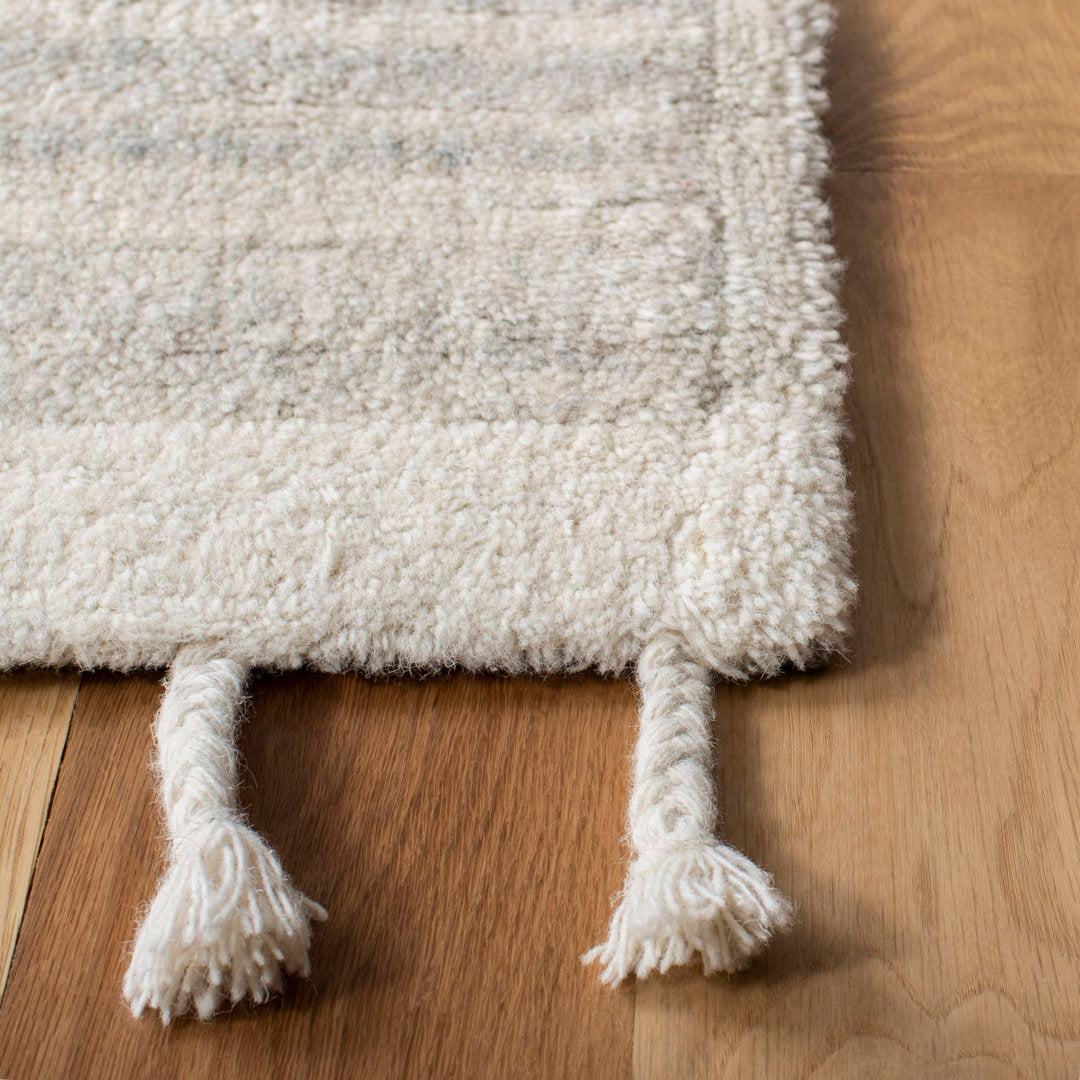 Adelia Geometric Hand Tufted Wool Beige Area Rug Steelside™ Rug Size: Rectangle 10' x 14'