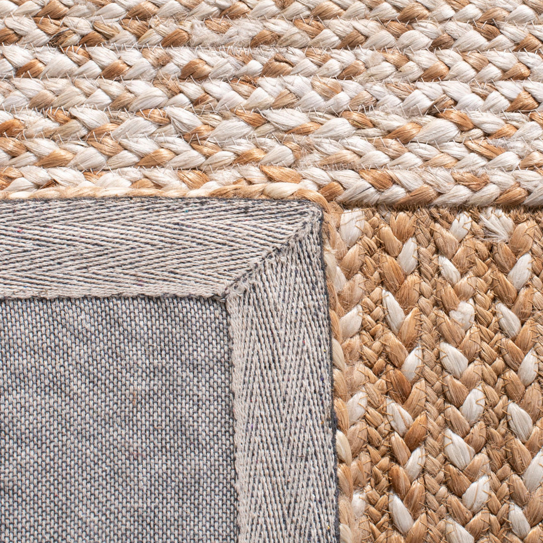 Chesnut Natural Fiber Flat Weave Jute And Cotton With Latex Striped Rug Bay Isle Home™ Rug Size: Rectangle 10' x 14'