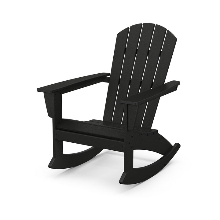 Nautical Adirondack Rocking Chair POLYWOOD® Frame Color: Black