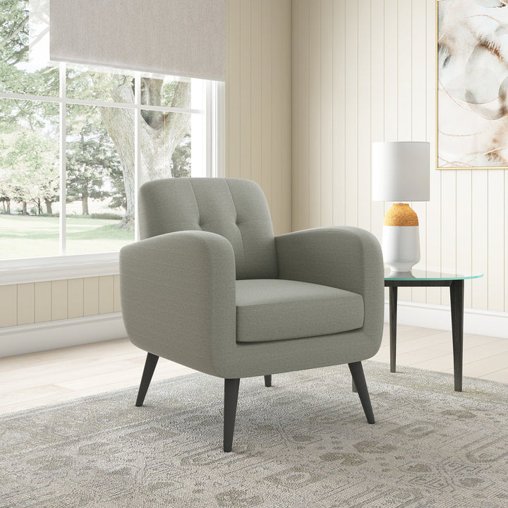 Caleena 29.5" Wide Tufted Armchair Wade Logan® Fabric: Dove Gray Polyester