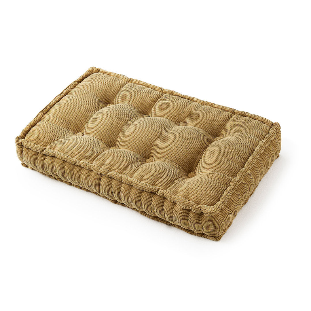 Rainha Rectangle Tufted Extra Thick Oversized Floor Pillow DormCo Color: Tan