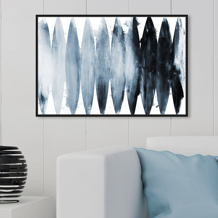Abstract Paradise Found Muted - Painting Print on Canvas Art Remedy Size: 36" H x 54" W x 1.5" D Format: Black Framed