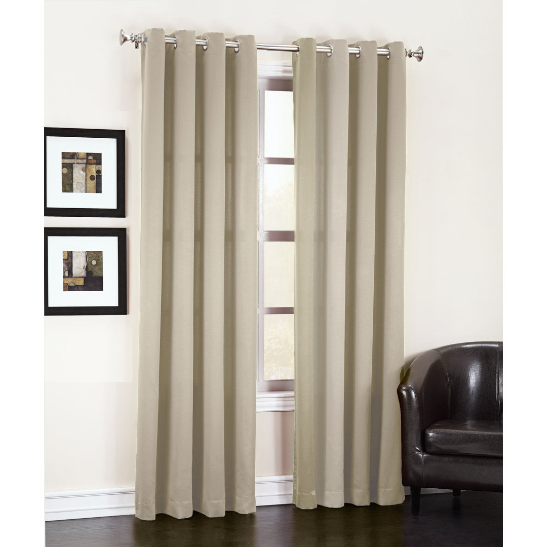 Wayfair Basics Room Darkening Grommet Curtain Panel Wayfair Basics® Curtain Color: Stone Size per Panel: 54" W x 95" L