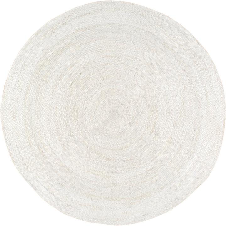 Cruise Handmade Braided Jute Area Rug in Off White Highland Dunes Rug Size: Round 4'