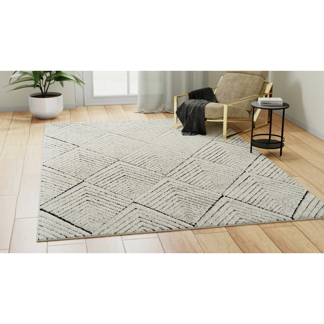 Cadence Contemporary Alabaster Area Rug CosmoLiving by Cosmopolitan Rug Size: Rectangle 6' x 9'