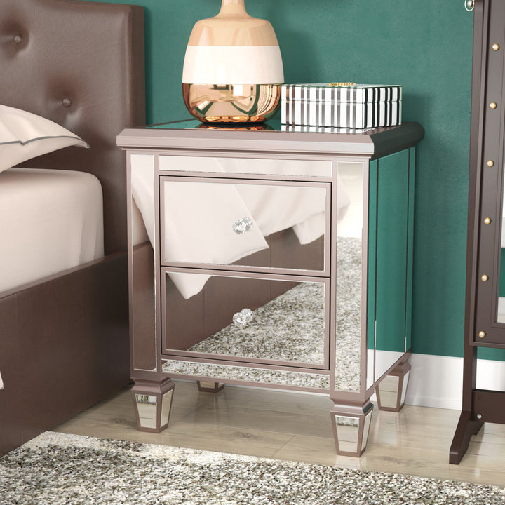 Laurine 2 Drawer Nightstand Everly Quinn