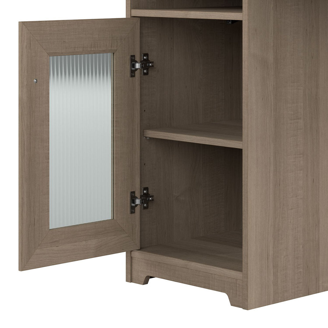 Shelonda L-Shape Executive Desk with Hutch Latitude Run® Color: Ash Gray