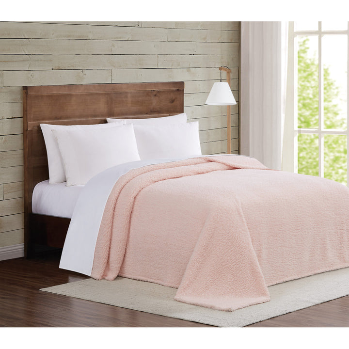 Blanket Brooklyn Loom Color: Blush Size: Queen