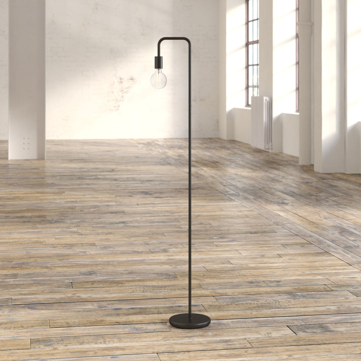 Kazutaka 70" Arched Floor Lamp 17 Stories Base Finish: Black