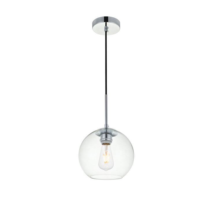 Snead 1 - Light Single Globe Pendant Mercury Row® Shade Color: Clear Size: 68" H x 7.9" W x 7.9" D Base Finish: Chrome